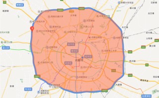 成都市车辆限行范围图地图最新 成都限号范围