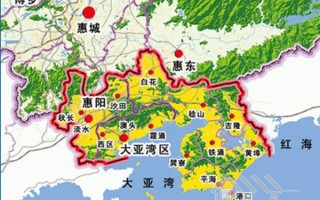 惠州市惠阳区大亚湾地图 惠州大亚湾行政区地图