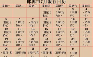 北京限号2023年7月最新限号 2024限号最新限号时间表