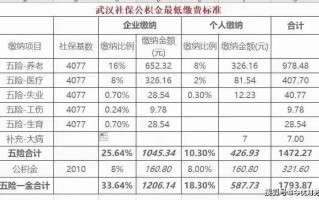 湖北省住房公积金缴纳标准 武汉市公积金缴存基数对照表