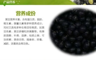 黑豆的营养成分表100g 黑豆的营养和功效