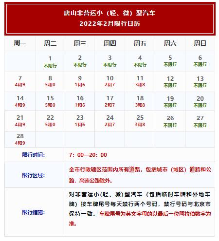 唐山市货车限行区域地图最新 明天唐山限行尾号是几-第1张图片-其人生活百科