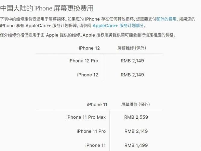 苹果店维修费用价目表 苹果售后授权维修中心-第1张图片-其人生活百科