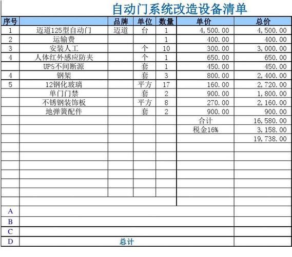 平开电动门电机价格 自动门快速门价格-第1张图片-其人生活百科