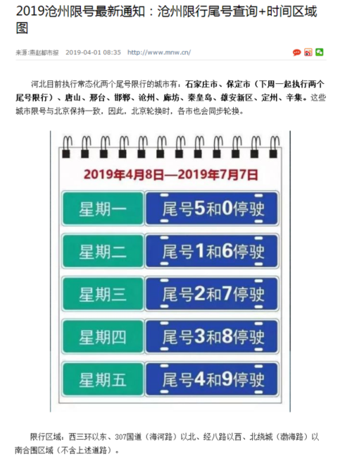 天津今天限行尾号多少 今天去天津限号多少-第1张图片-其人生活百科