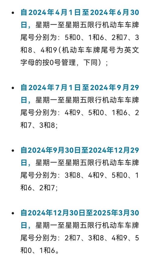 新一轮尾号限行图片 新一轮尾号限行2024年最新消息-第1张图片-其人生活百科