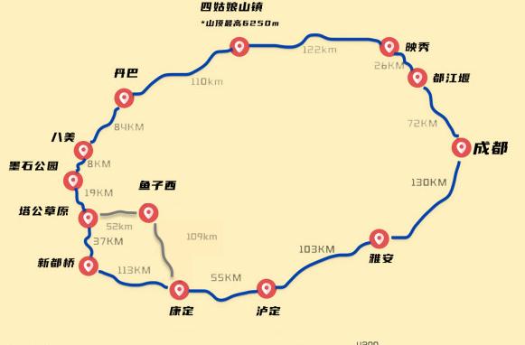 川西自驾游8天最佳线路 川西环线旅游线路-第2张图片-其人生活百科