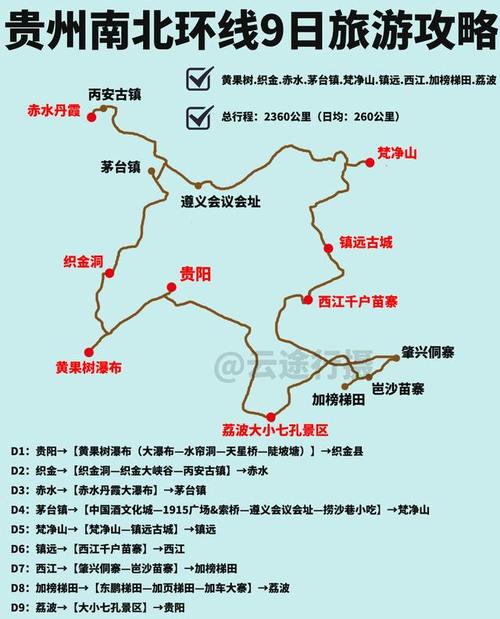 贵州自驾旅游攻略路线最佳路线图 贵州自驾旅游攻略自由行最佳线路图-第2张图片-其人生活百科