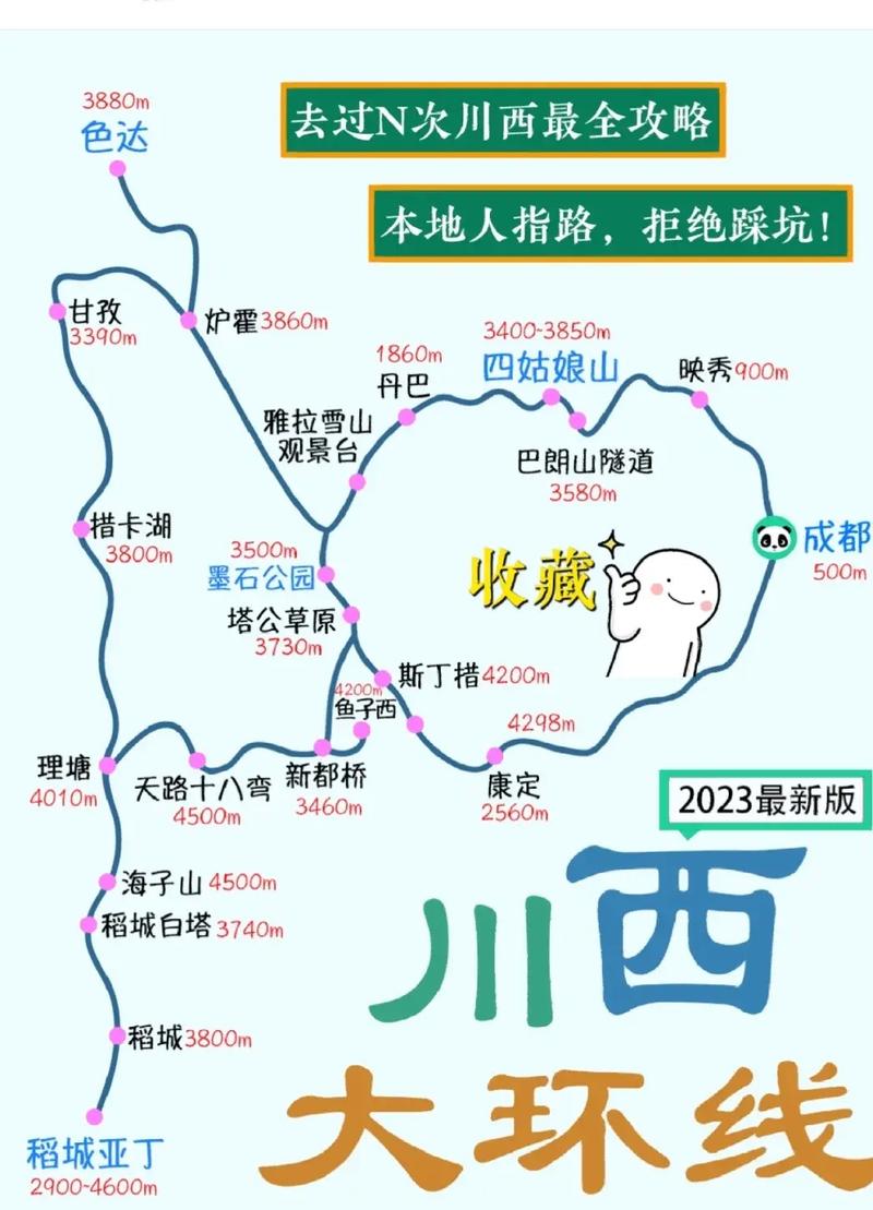 川西自驾游最佳线路图3-5天 川西自驾游最佳线路图10天-第1张图片-其人生活百科