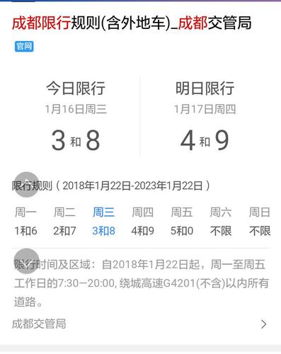 今日成都限号措施详解：限号时间、范围及注意事项-第2张图片-其人生活百科