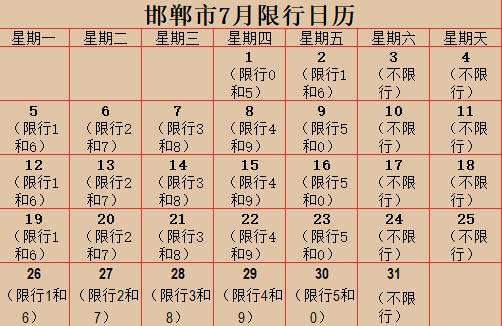 北京限号2023年7月最新限号 2024限号最新限号时间表-第1张图片-其人生活百科