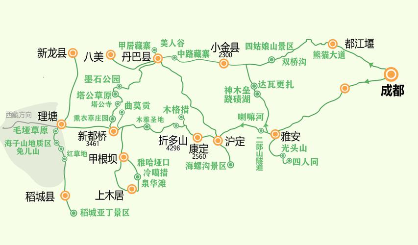 318国道川藏线路图 川藏线318国道起点和终点-第1张图片-其人生活百科