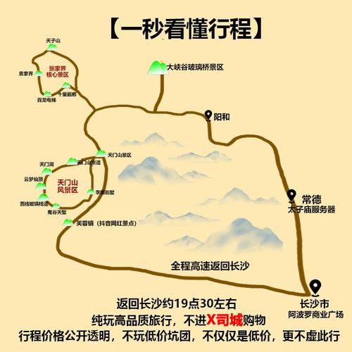 张家界自驾旅游路线攻略图 张家界三日游最佳路线攻略-第1张图片-其人生活百科